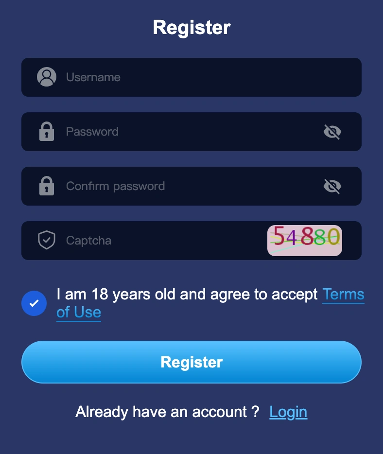 PH947 register form with mobile and desktop access